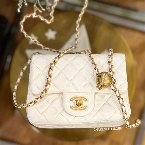 chanel bag with gold ball|chanel mini flap bag 2022.